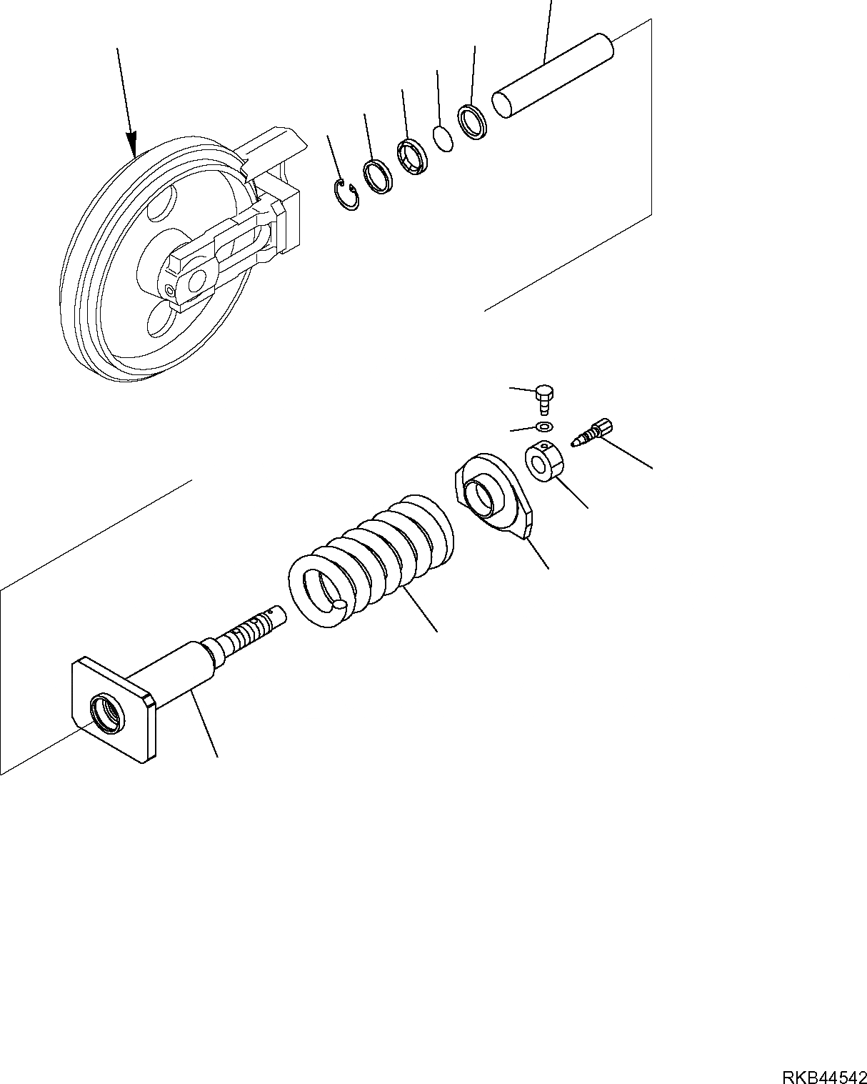 Схема запчастей Komatsu PC27MR-2 - ПРУЖИНА (ДЛЯ STEEL SHOE) НИЖН.CARRIAGE