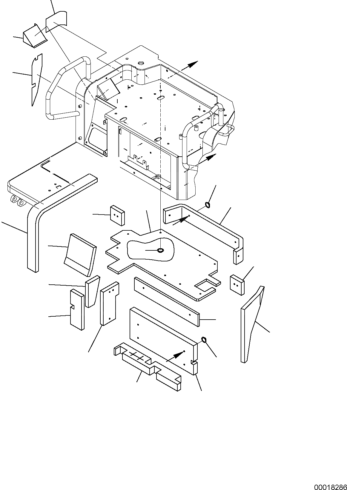 Схема запчастей Komatsu PC27MR-2 - SOUND-ЗАЩИТАING (ДЛЯ НАВЕСА) ЧАСТИ КОРПУСА И КАБИНА