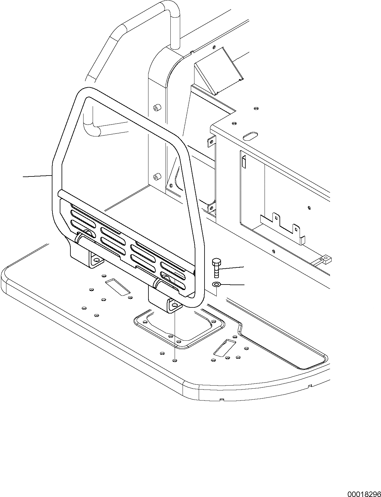 Схема запчастей Komatsu PC27MR-2 - TOP И ФРОНТАЛЬНАЯ ЗАЩИТА (НАВЕС) ЧАСТИ КОРПУСА И КАБИНА