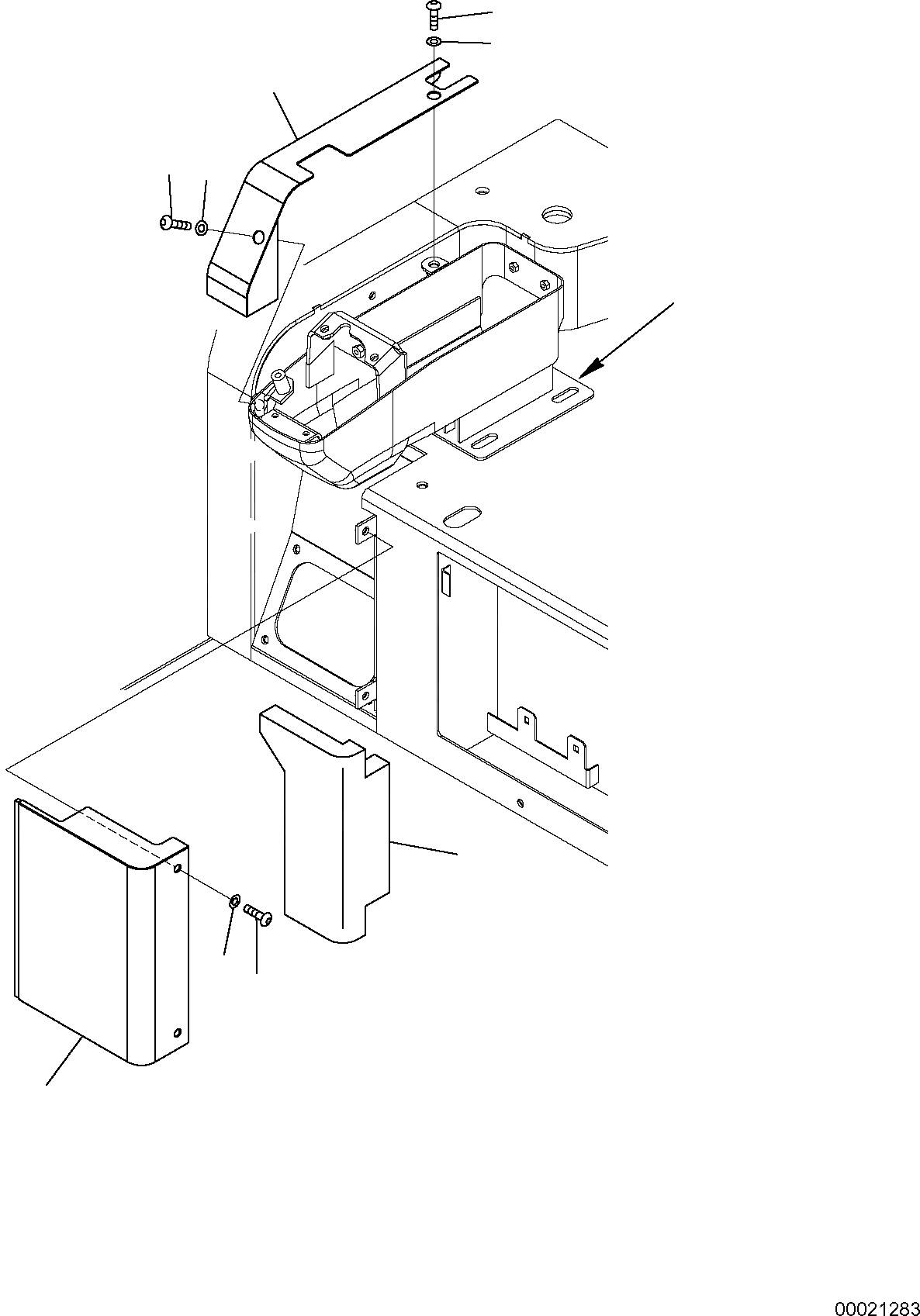 Схема запчастей Komatsu PC27MR-2 - ПЛАТФОРМА КРЫШКА(ДЛЯ КАБИНЫ) (/) ЧАСТИ КОРПУСА И КАБИНА