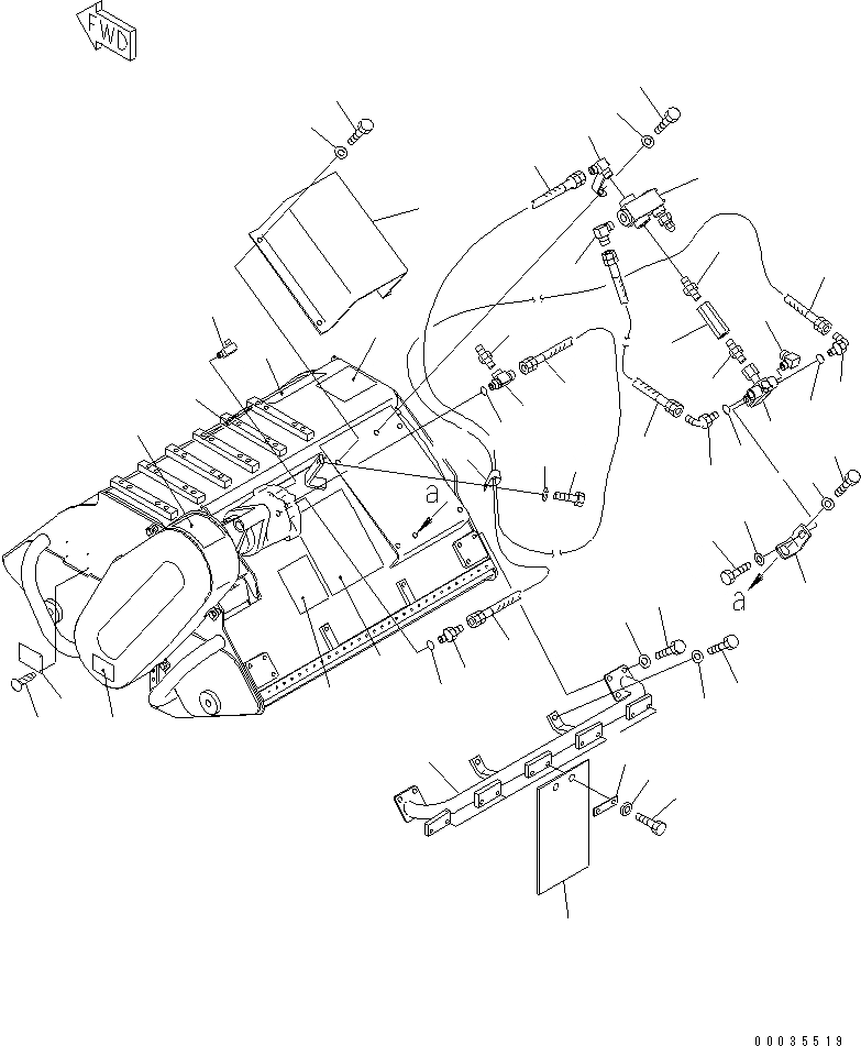 Схема запчастей Komatsu PC27R-8 - GRASS CUTTER (ТРУБЫ) РАБОЧЕЕ ОБОРУДОВАНИЕ