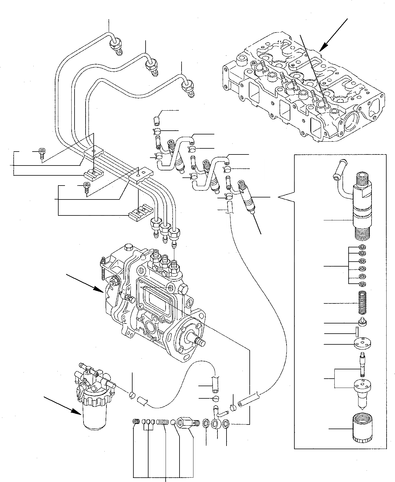 Схема запчастей Komatsu PC27R-8 - ТОПЛИВН. ЛИНИЯ ВПРЫСКА ДВИГАТЕЛЬ