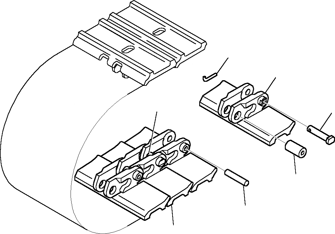 Схема запчастей Komatsu PC27R-8 - ГУСЕНИЦЫ (ДЛЯ STEEL SHOE) ХОДОВАЯ