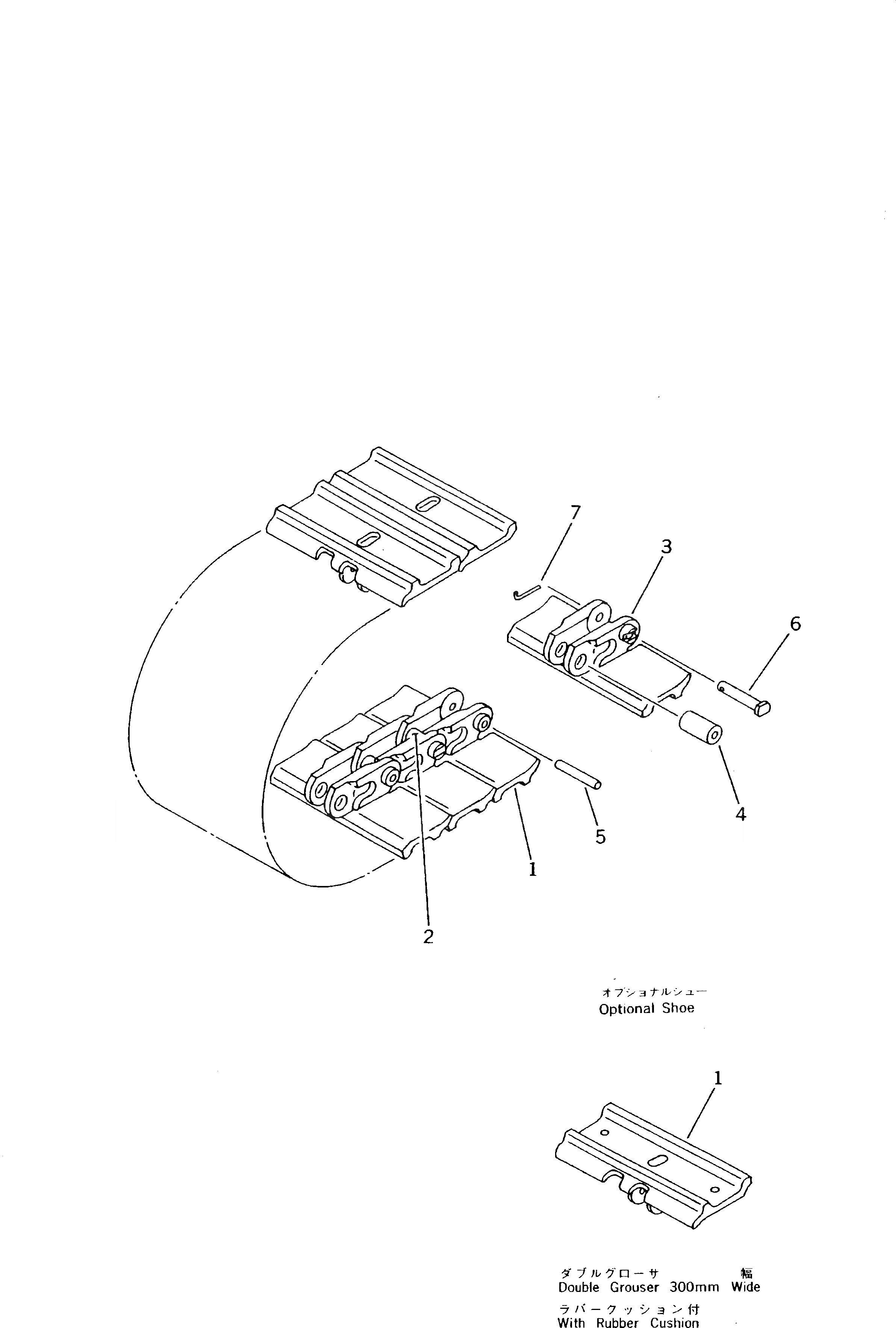 Схема запчастей Komatsu PC28UD-2 - ГУСЕНИЦЫ (STEEL SHOE) ЧАСТИ BOOK