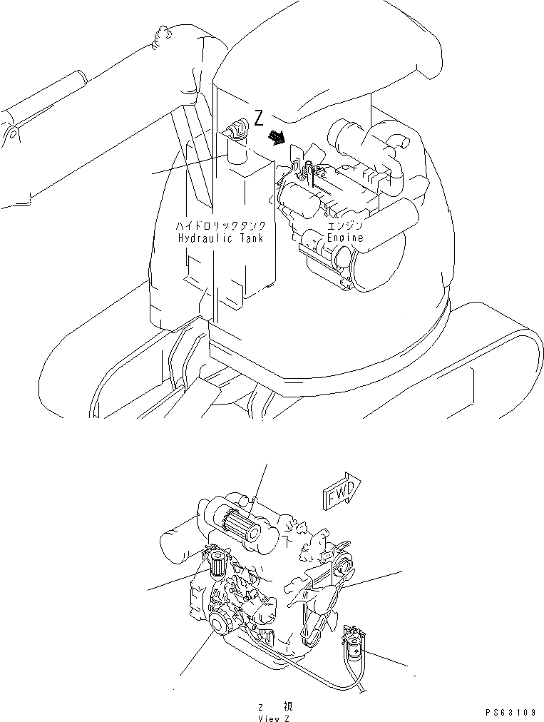 Схема запчастей Komatsu PC28UD-2 - ЭЛЕМЕНТ И V-РЕМЕНЬ ЧАСТИ BOOK