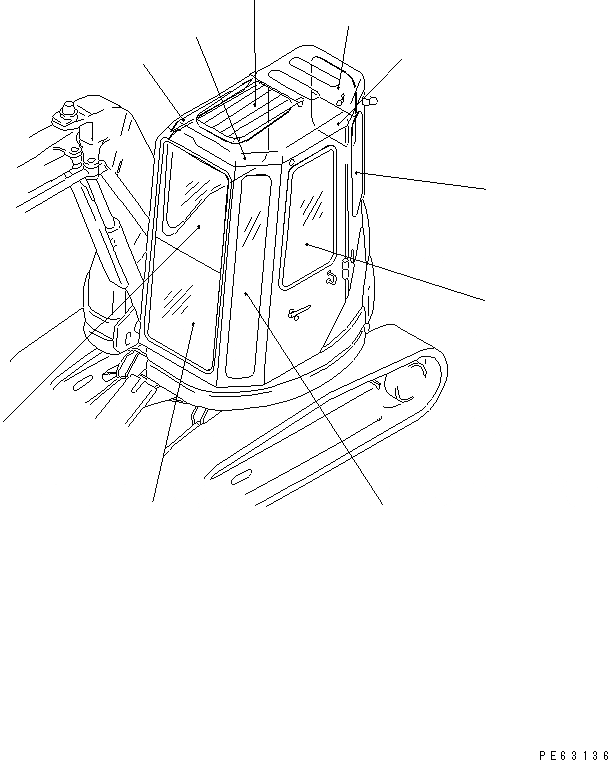 Схема запчастей Komatsu PC28UD-2 - СТЕКЛА (ДЛЯ КАБИНЫ) ЧАСТИ BOOK