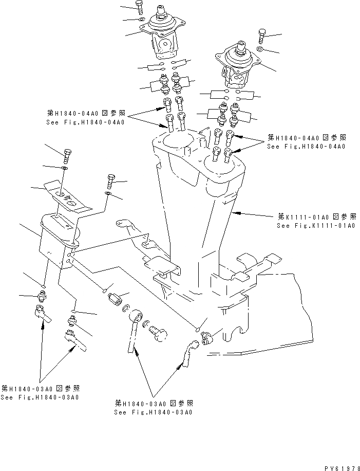 Схема запчастей Komatsu PC28UU-2 - P.P.C. ЛИНИЯ (/) ГИДРАВЛИКА