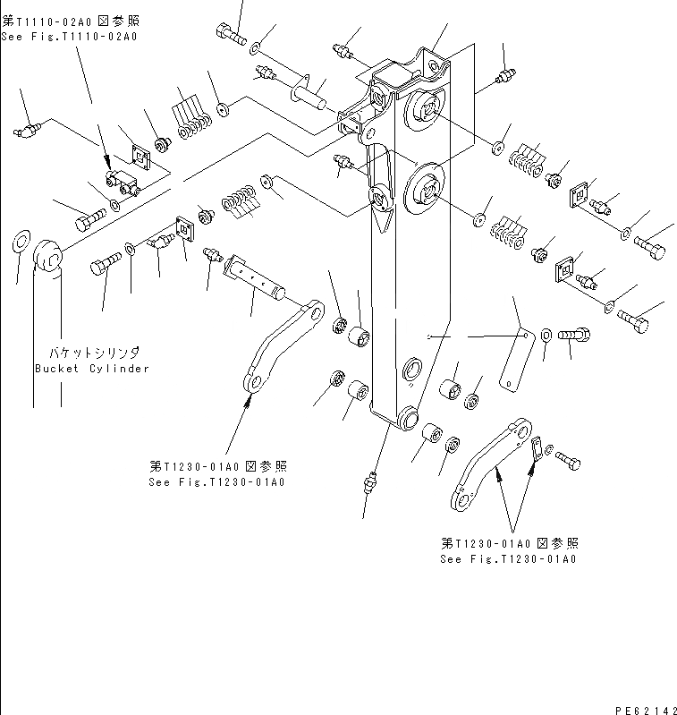 Схема запчастей Komatsu PC28UU-2 - SLIDE РУКОЯТЬ (2) (/) РАБОЧЕЕ ОБОРУДОВАНИЕ