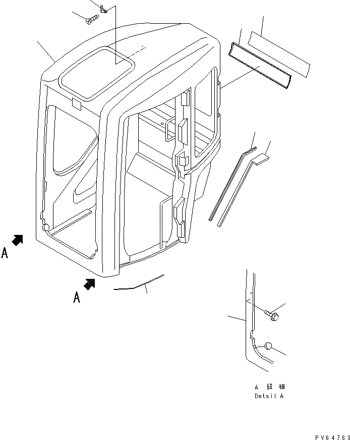 Схема запчастей Komatsu PC28UU-3 - КАБИНА (/) (КАБИНА) КАБИНА ОПЕРАТОРА И СИСТЕМА УПРАВЛЕНИЯ