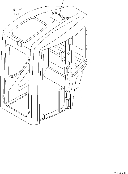 Схема запчастей Komatsu PC28UU-3 - КАБИНА (8/) (МОЛОТ) КАБИНА ОПЕРАТОРА И СИСТЕМА УПРАВЛЕНИЯ