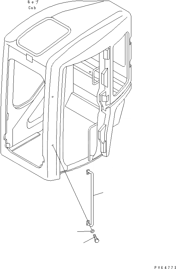 Схема запчастей Komatsu PC28UU-3 - КАБИНА (/) (РУКОЯТЬ) КАБИНА ОПЕРАТОРА И СИСТЕМА УПРАВЛЕНИЯ