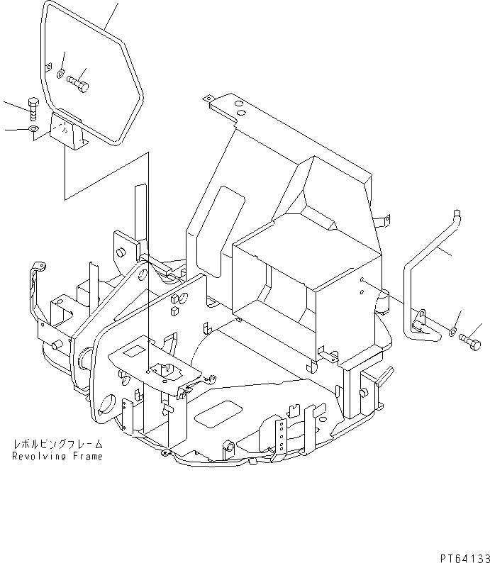 Схема запчастей Komatsu PC28UU-3 - HANDRAIL КАБИНА ОПЕРАТОРА И СИСТЕМА УПРАВЛЕНИЯ