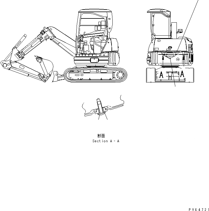 Схема запчастей Komatsu PC28UU-3 - МАРКИРОВКА (ДЛЯ ДОПОЛН. ПРОТИВОВЕС) МАРКИРОВКА