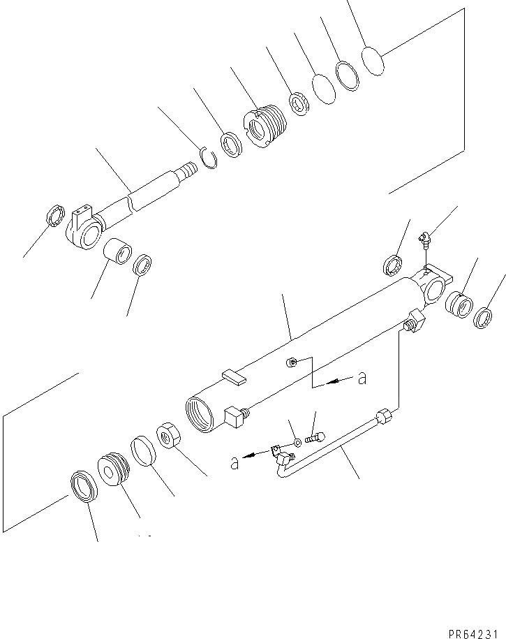 Схема запчастей Komatsu PC28UU-3 - ЦИЛИНДР СТРЕЛЫ(ВНУТР. ЧАСТИ) ОСНОВН. КОМПОНЕНТЫ И РЕМКОМПЛЕКТЫ