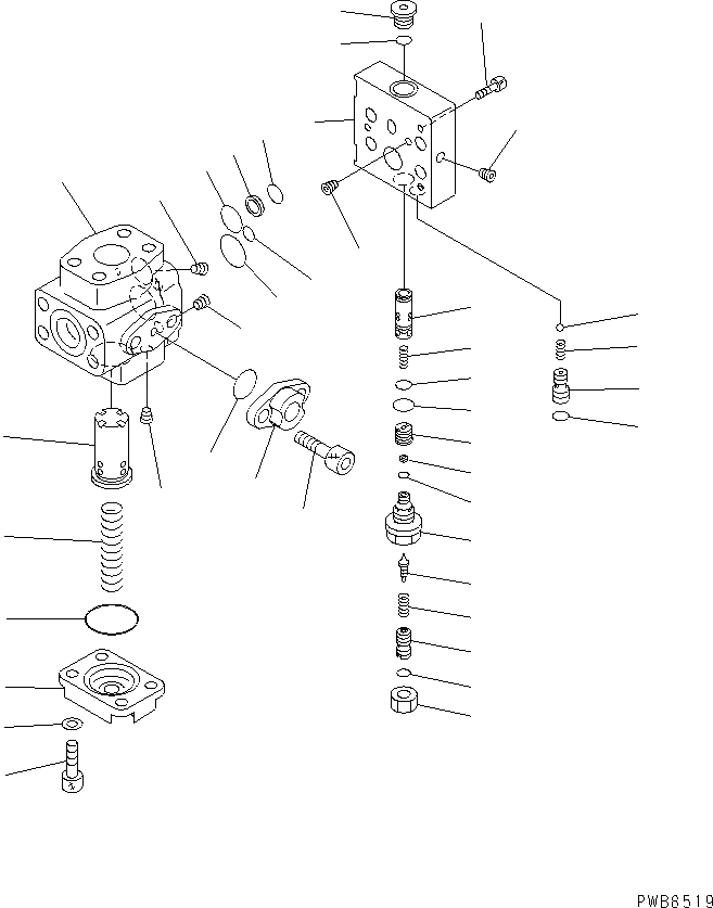 Схема запчастей Komatsu PC290LC-6K - ГЛАВН. КЛАПАН ОСНОВН. КОМПОНЕНТЫ И РЕМКОМПЛЕКТЫ