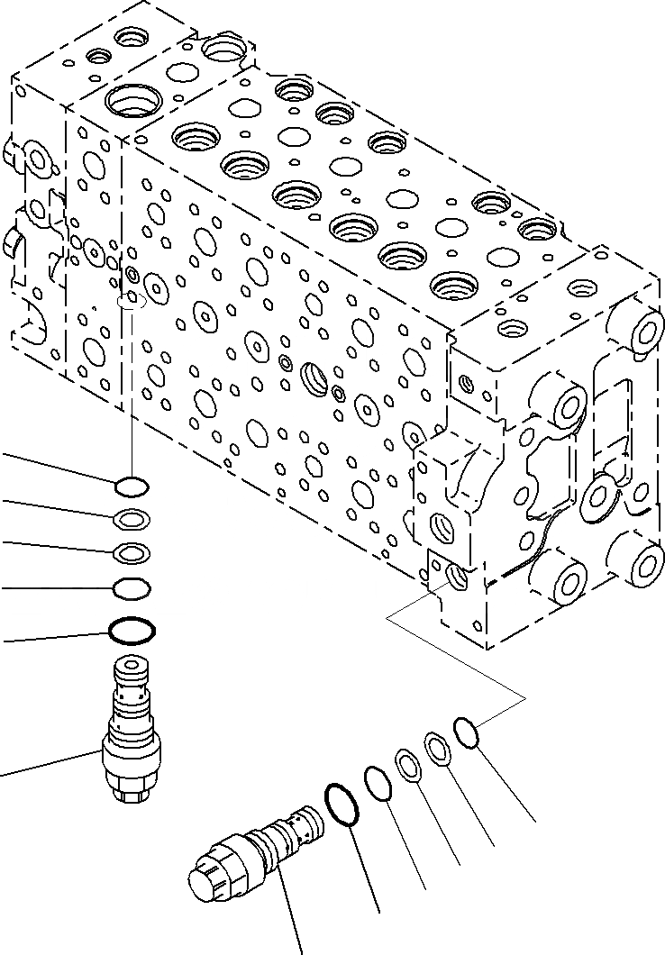 Схема запчастей Komatsu PC290LC-8K - ОСНОВН. УПРАВЛЯЮЩ. КЛАПАН, ДЛЯ MACHINE С -ДОПОЛН. АКТУАТОР КОНТУР И СТРЕЛА HOLDING КЛАПАН (8/) H ГИДРАВЛИКА