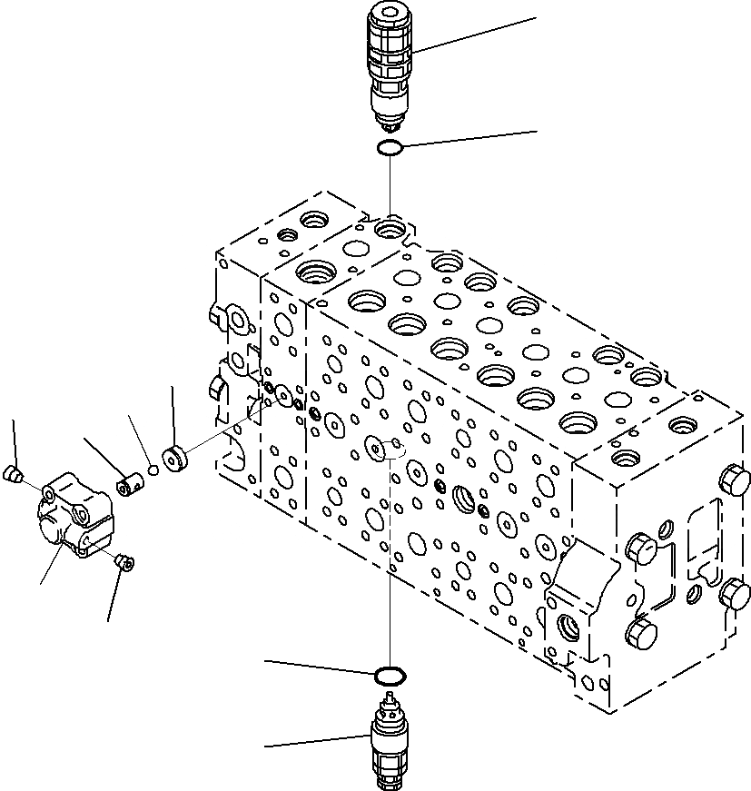 Схема запчастей Komatsu PC290LC-8K - ОСНОВН. УПРАВЛЯЮЩ. КЛАПАН, ДЛЯ MACHINE С -ДОПОЛН. АКТУАТОР КОНТУР И СТРЕЛА HOLDING КЛАПАН (8/) H ГИДРАВЛИКА