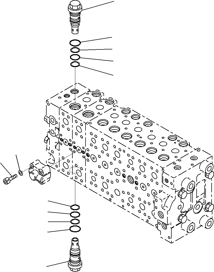 Схема запчастей Komatsu PC290LC-8K - ОСНОВН. УПРАВЛЯЮЩ. КЛАПАН, ДЛЯ MACHINE С -ДОПОЛН. АКТУАТОР КОНТУР (9/) H ГИДРАВЛИКА