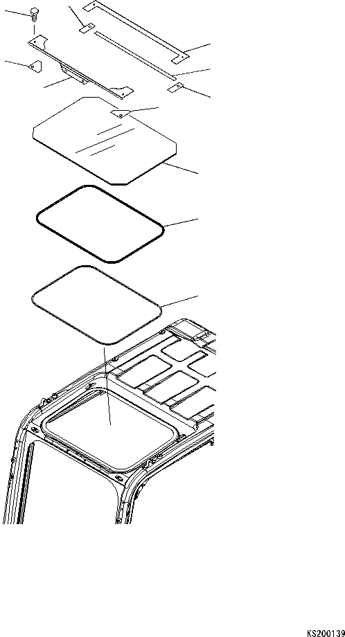 Схема запчастей Komatsu PC290LC-8K - КАБИНА / (ОКНО В КРЫШЕ) (РАЗРУШ. ЗДАНИЙ ОСНОВ.) K OPERATORґS ОБСТАНОВКА И СИСТЕМА УПРАВЛЕНИЯ