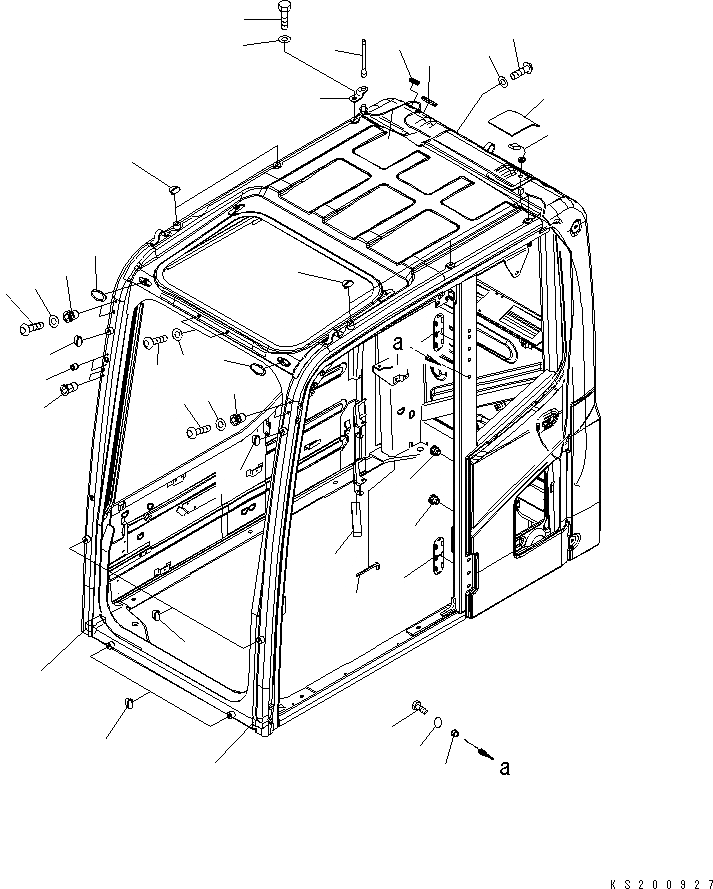 Схема запчастей Komatsu PC290LC-8K - КАБИНА (/) (BLIND БОЛТ) K OPERATORґS ОБСТАНОВКА И СИСТЕМА УПРАВЛЕНИЯ