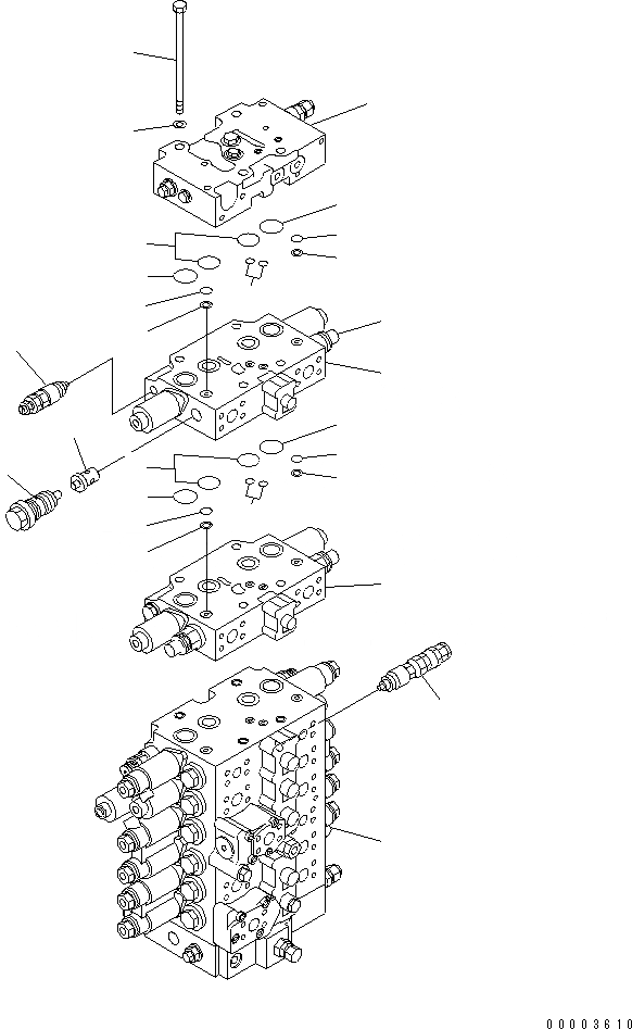Схема запчастей Komatsu PC290LC-7K - ОСНОВН. КЛАПАН (ОСНОВН. КЛАПАН И ДОПОЛН. КЛАПАН) (ДЛЯ 2-СЕКЦИОНН. СТРЕЛЫ) ( АКТУАТОР) ГИДРАВЛИКА