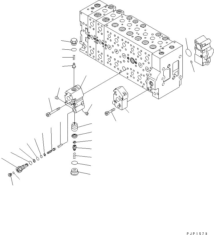 Схема запчастей Komatsu PC290LC-7K - ОСНОВН. КЛАПАН (8-СЕКЦИОНН.) (/) (ДЛЯ 1-СЕКЦИОНН. СТРЕЛЫ) ОСНОВН. КОМПОНЕНТЫ И РЕМКОМПЛЕКТЫ