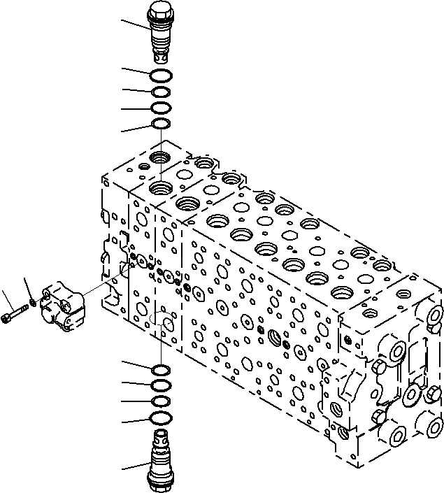 Схема запчастей Komatsu PC290NLC-8K - ОСНОВН. УПРАВЛЯЮЩ. КЛАПАН, ДЛЯ MACHINE С -ДОПОЛН. АКТУАТОР КОНТУР (7/) H ГИДРАВЛИКА