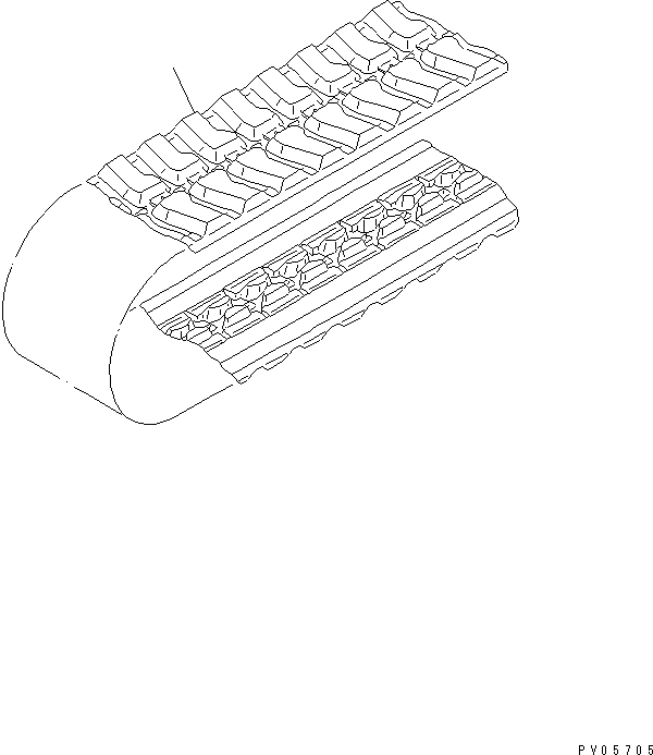 Схема запчастей Komatsu PC30-6 - ГУСЕНИЦЫ (РЕЗИН. ТИП) ХОДОВАЯ