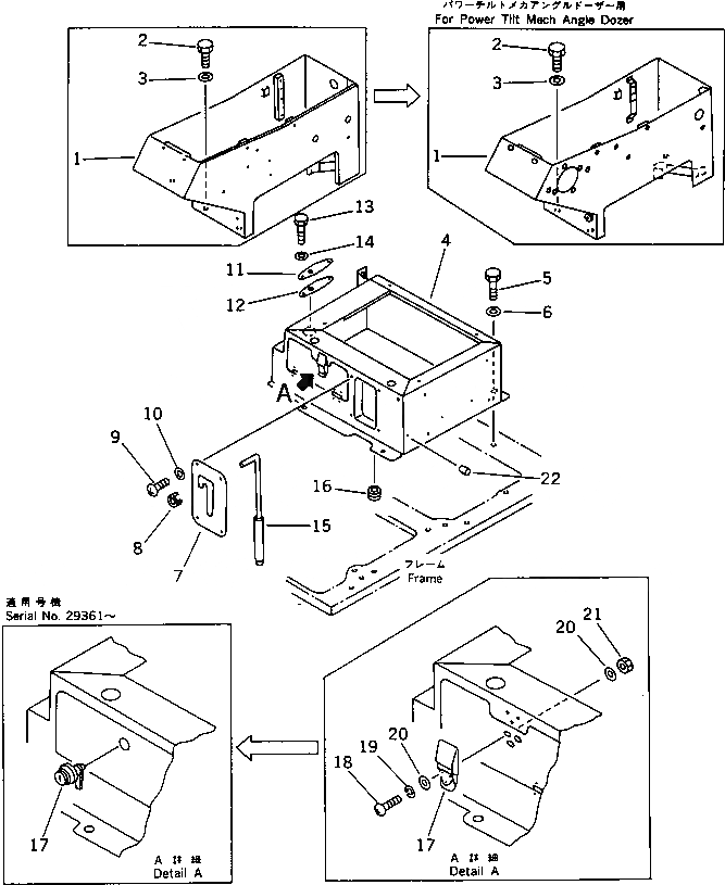 Схема запчастей Komatsu PC30-6 - КАБИНА (/) ЧАСТИ КОРПУСА