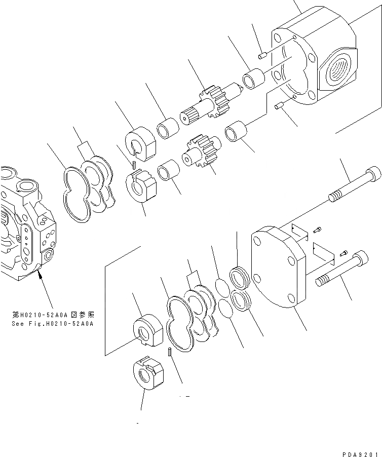 Схема запчастей Komatsu PC30-7 - ГИДР. НАСОС. (/)(№-) ГИДРАВЛИКА