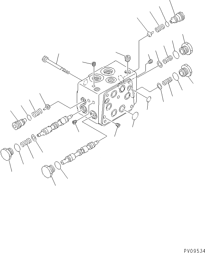 Схема запчастей Komatsu PC30-7 - МОТОР ХОДА (/) НИЖНЯЯ ГИДРОЛИНИЯ И ЛИНИЯ ХОДА