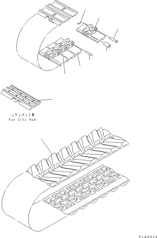 Схема запчастей Komatsu PC30-7 - ГУСЕНИЦЫ(№-) КАТАЛОГИ ЗЧ