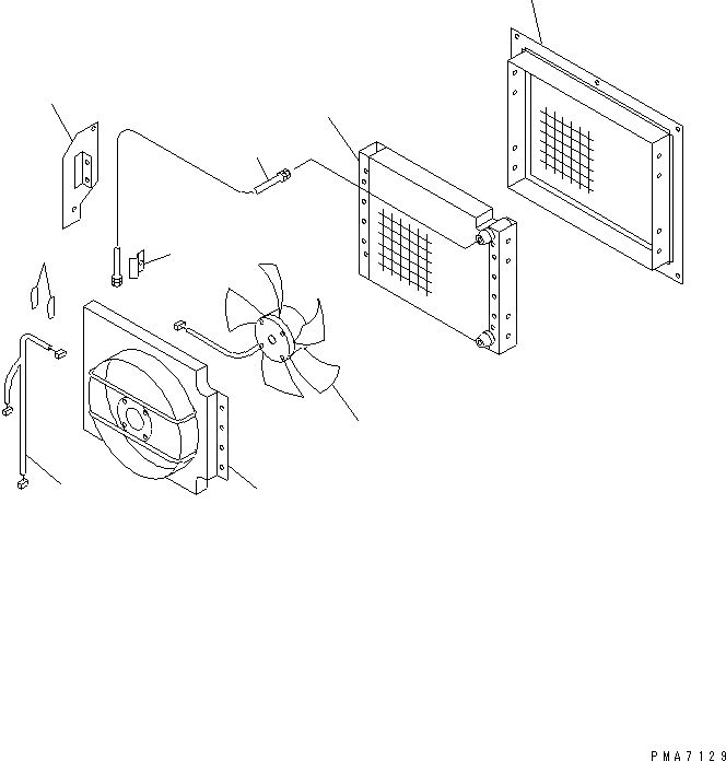 Схема запчастей Komatsu PC300 - КОНДЕНСАТОР БЛОК (КОНДИЦ.DITONER)(№-) ЧАСТИ КОРПУСА