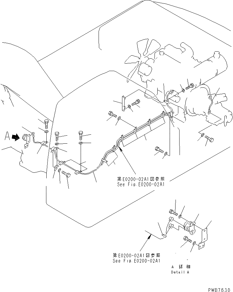 Схема запчастей Komatsu PC300-6Z - ЭЛЕКТРОПРОВОДКА (ПРОВОДКА СТАРТЕРА)(№-) ЭЛЕКТРИКА