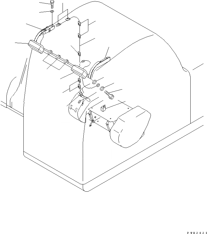 Схема запчастей Komatsu PC300-6Z - ДОПОЛН. РАБОЧ. ОСВЕЩЕНИЕ(№9-999) ЭЛЕКТРИКА