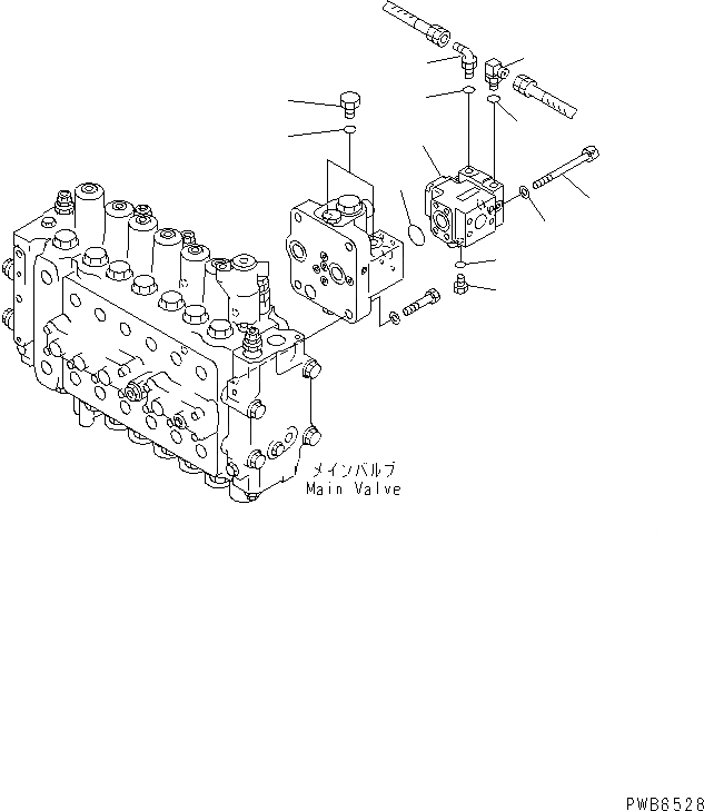 Схема запчастей Komatsu PC300-6Z - ОСНОВН. КЛАПАН (ЗАГЛУШКА) (С ПРЕДОТВРАЩ. СМЕЩЕНИЯ)(№-) ГИДРАВЛИКА