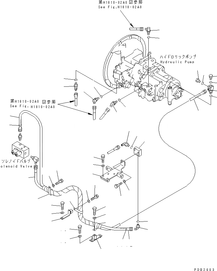 Схема запчастей Komatsu PC300-6Z - LS ЛИНИЯ (ЛИНИЯ НАСОСА) (БЕЗ КЛАПАНА EPC)(№-999) ГИДРАВЛИКА