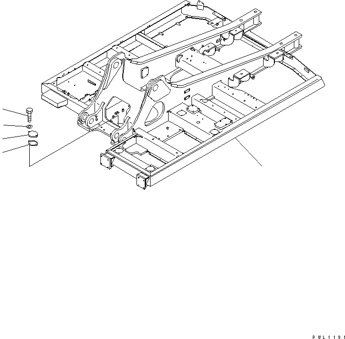 Схема запчастей Komatsu PC300-6Z - ОСНОВНАЯ РАМА (F.O.P.S.)(№-) ОСНОВНАЯ РАМА И ЕЕ ЧАСТИ