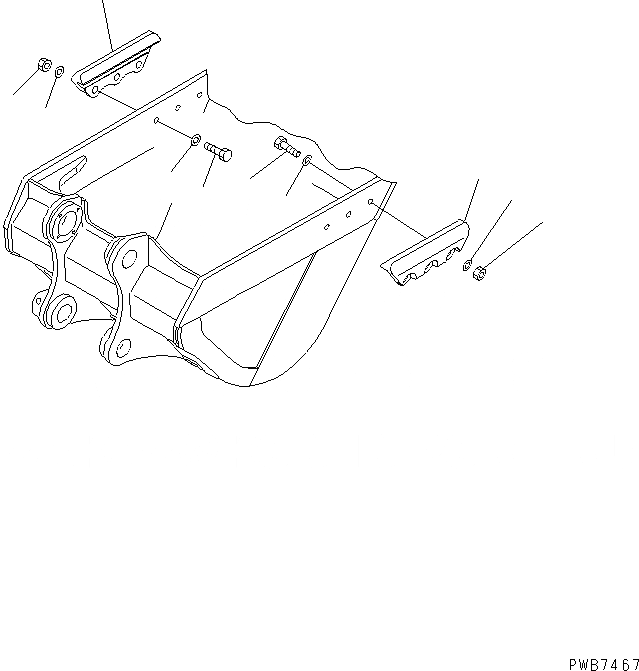 Схема запчастей Komatsu PC300-6Z - БОКОРЕЗЫ (ДЛЯ УСИЛЕНН. КОВША)(№-) РАБОЧЕЕ ОБОРУДОВАНИЕ