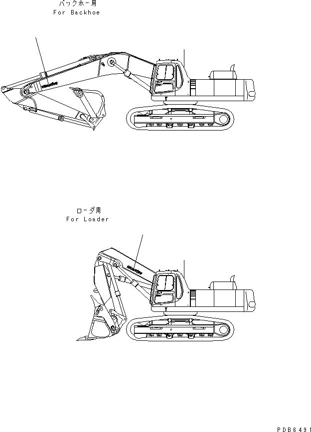 Схема запчастей Komatsu PC300-6Z - ПЛАСТИНА (СТРЕЛА) МАРКИРОВКА