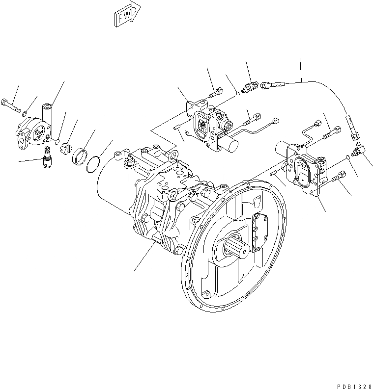 Схема запчастей Komatsu PC300-6Z - ОСНОВН. НАСОС (/9)(№-999) ОСНОВН. КОМПОНЕНТЫ И РЕМКОМПЛЕКТЫ