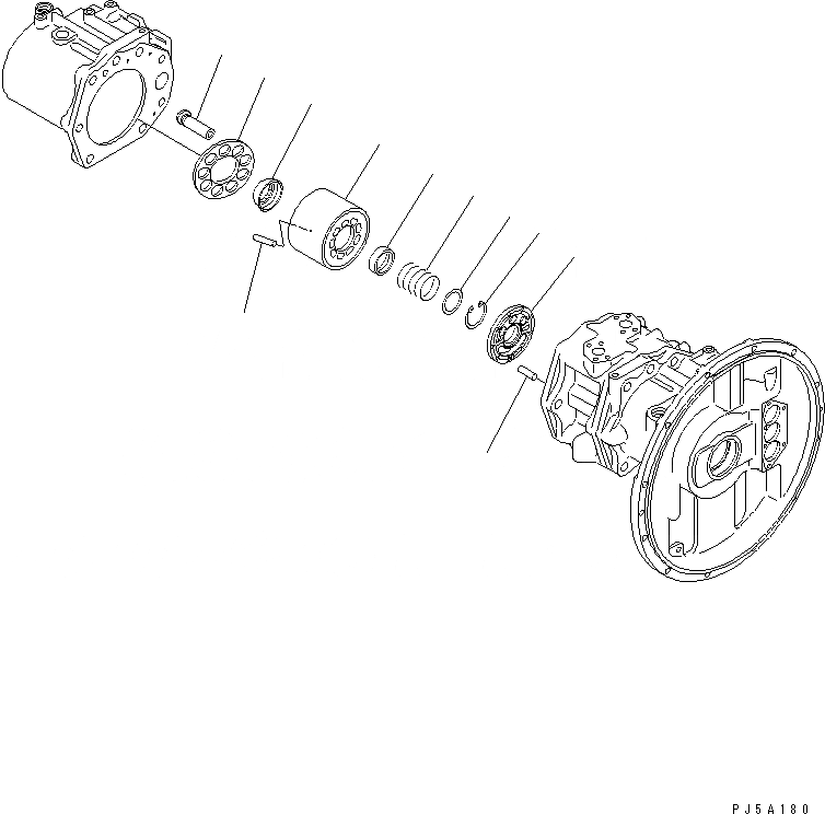 Схема запчастей Komatsu PC300-6Z - ОСНОВН. НАСОС (/) (MIZUGURI СПЕЦ-Я.)(№9-) ОСНОВН. КОМПОНЕНТЫ И РЕМКОМПЛЕКТЫ