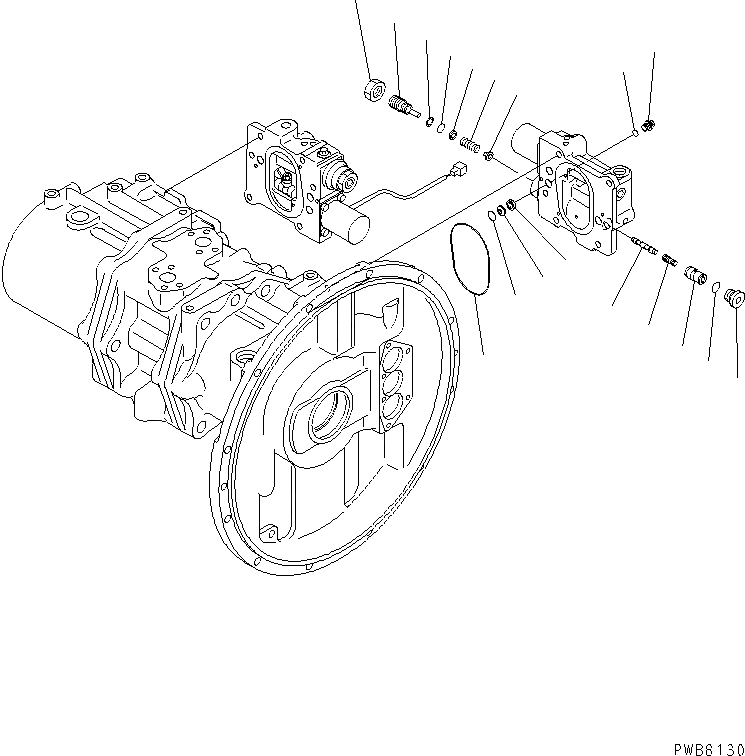 Схема запчастей Komatsu PC300-6Z - ОСНОВН. НАСОС (/) (MIZUGURI СПЕЦ-Я.)(№9-) ОСНОВН. КОМПОНЕНТЫ И РЕМКОМПЛЕКТЫ