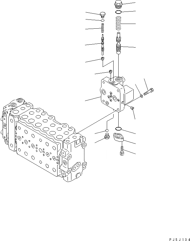 Схема запчастей Komatsu PC300-6Z - ОСНОВН. КЛАПАН (-АКТУАТОР) (/)(№9-) ОСНОВН. КОМПОНЕНТЫ И РЕМКОМПЛЕКТЫ