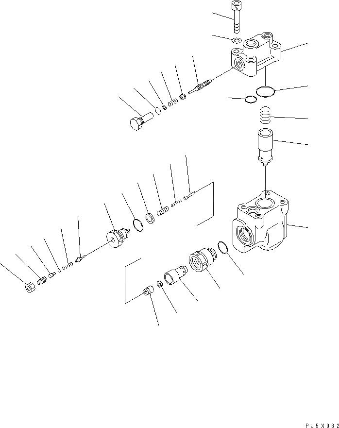 Схема запчастей Komatsu PC300-6Z - СТОПОРН. КЛАПАН ОСНОВН. КОМПОНЕНТЫ И РЕМКОМПЛЕКТЫ