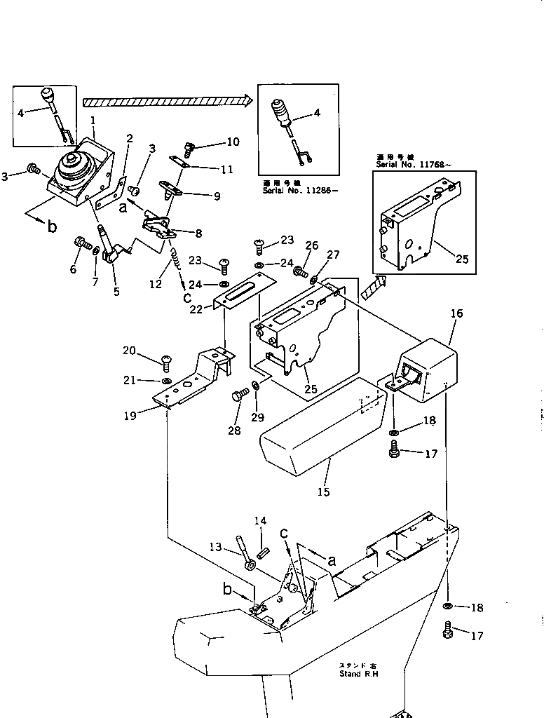 Схема запчастей Komatsu PC300-3 - WRIST УПРАВЛ-Е И СТОЙКА¤ ПРАВ. (/) ПОВОРОТН. И СИСТЕМА УПРАВЛЕНИЯ