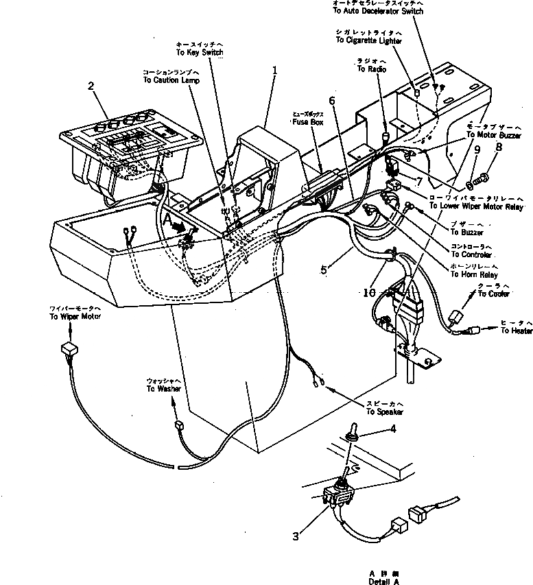 Схема запчастей Komatsu PC300-3 - ПАНЕЛЬ ПРИБОРОВ (REGULATION OF SWEDEN)(№-) СПЕЦ. APPLICATION ЧАСТИ¤ МАРКИРОВКА¤ ИНСТРУМЕНТ И РЕМКОМПЛЕКТЫ