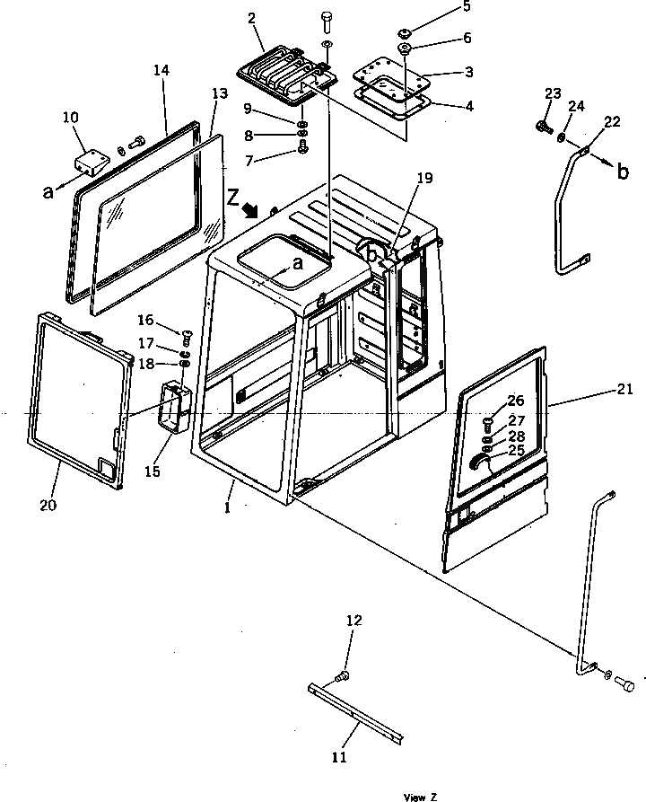 Схема запчастей Komatsu PC300-3 - КАБИНА (/) (REGULATION OF SWEDEN) СПЕЦ. APPLICATION ЧАСТИ¤ МАРКИРОВКА¤ ИНСТРУМЕНТ И РЕМКОМПЛЕКТЫ