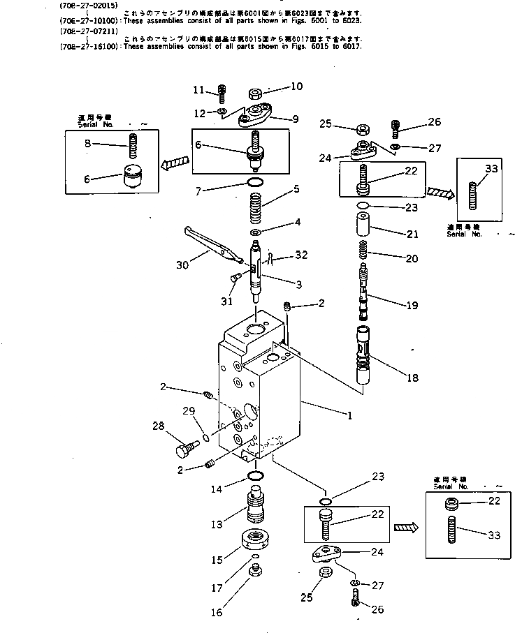 Схема запчастей Komatsu PC300-3 - СЕРВОКЛАПАН¤ ЗАДН. (/) (С -STAGE SELECTOR MODE OLSS)(№-.) УПРАВЛ-Е РАБОЧИМ ОБОРУДОВАНИЕМ