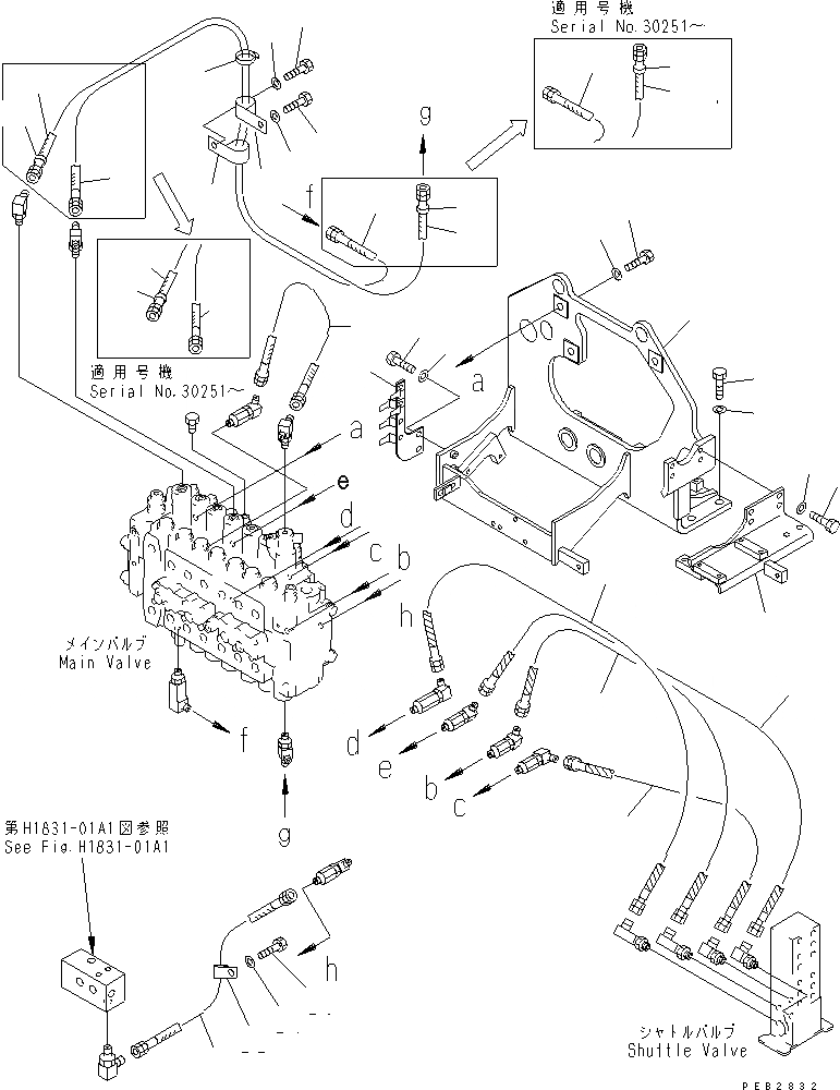 Схема запчастей Komatsu PC300-6Z - ОСНОВН. КЛАПАН (КОРПУС КЛАПАНА)(№9-999) ГИДРАВЛИКА